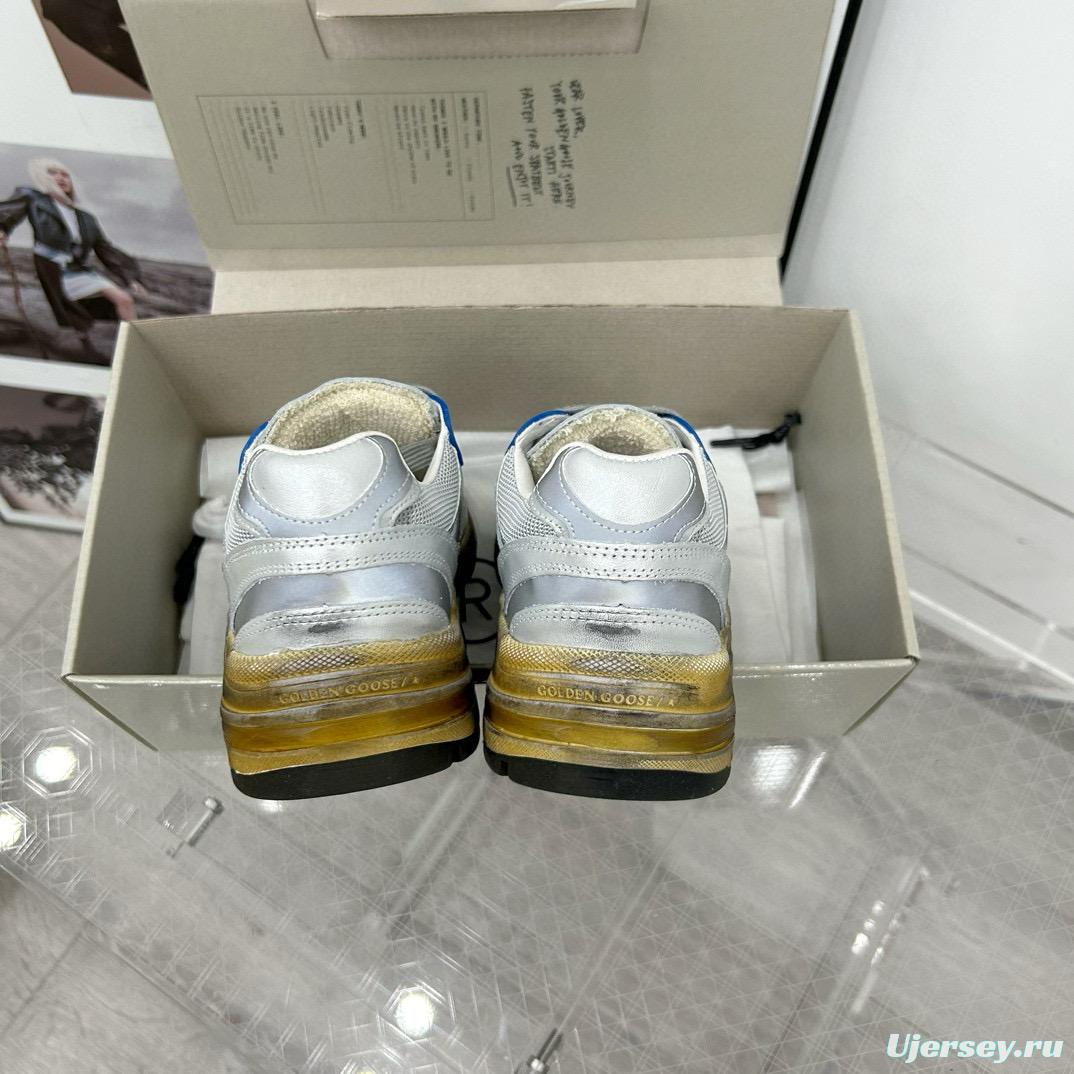 2024 Unisex GGDB Silver Blue White Mesh Sneaker