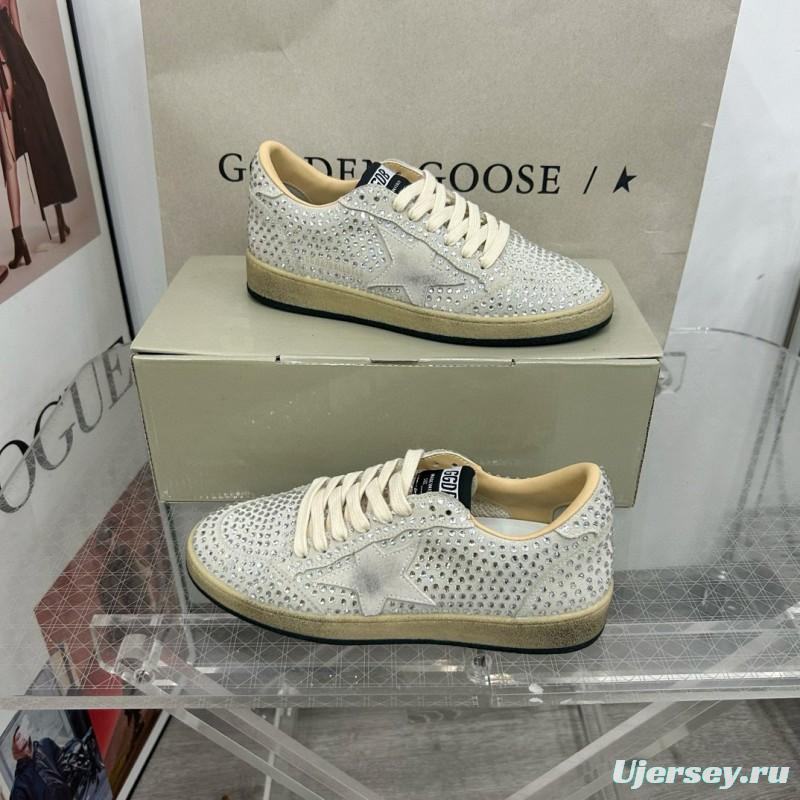 2024 Unisex GGDB White Crystal Leather Sneakers MJ00260