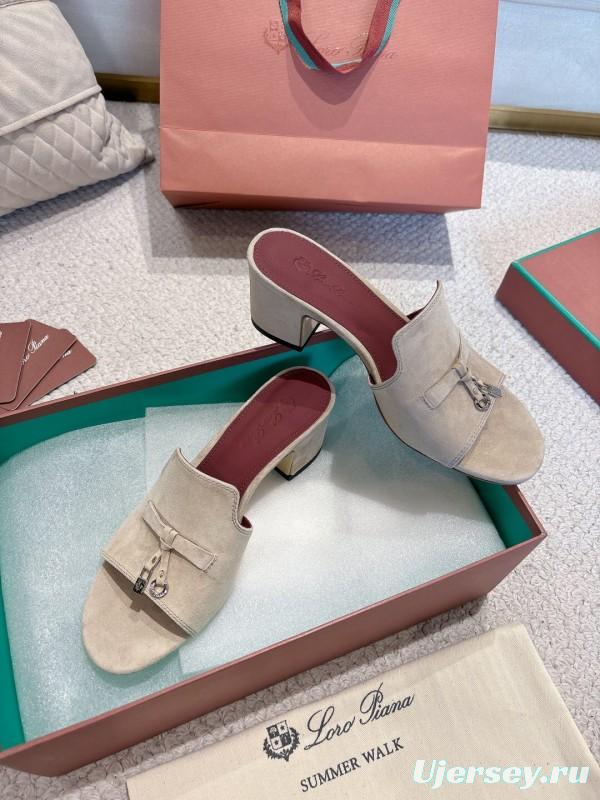 2025 Women LP Beige Suede Heels LY00390