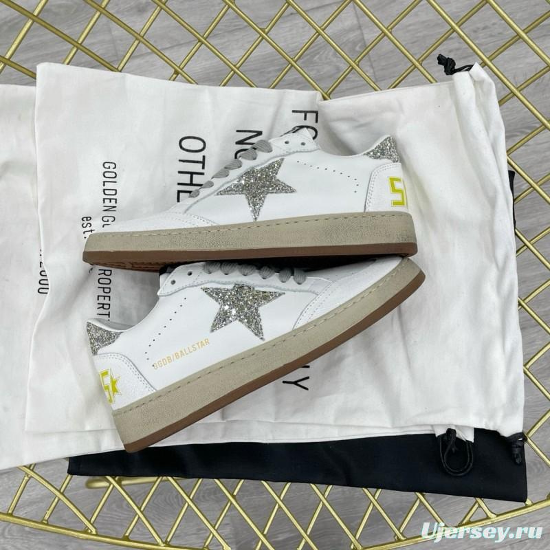 2024 Unisex GGDB White Silver Leather Sneakers MJ00260