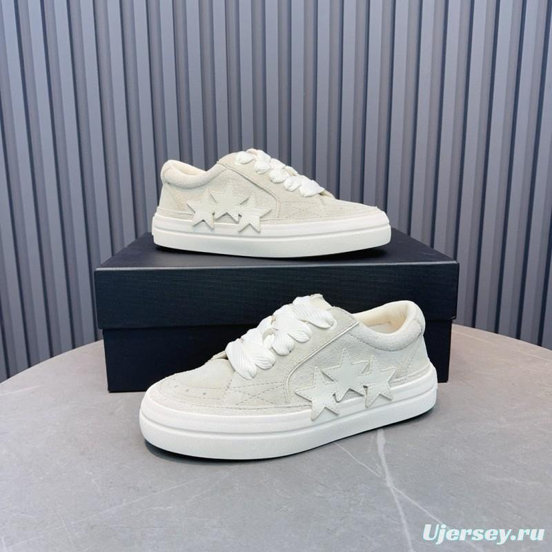 2024 Unisex Amiri White Leather Sneakers MJ00300