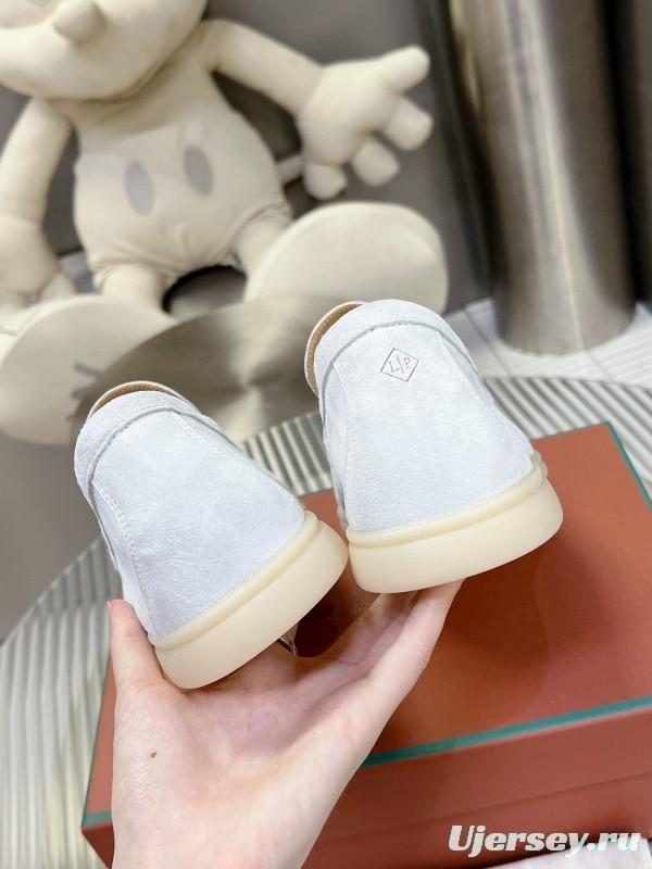 2024 Unisex Le Parmentier White Calf Suede Loafers MJ00270