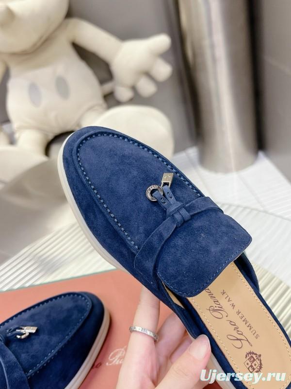 2024 Slippers LP Blue Suede Loafers