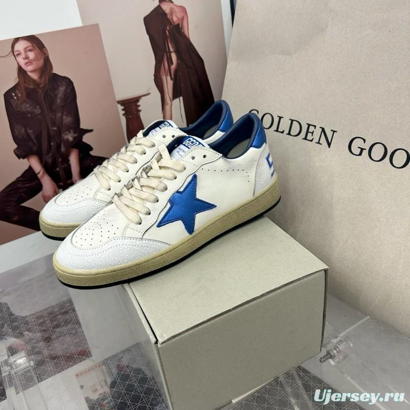 2024 Unisex GGDB White Blue Leather Sneakers MJ00260