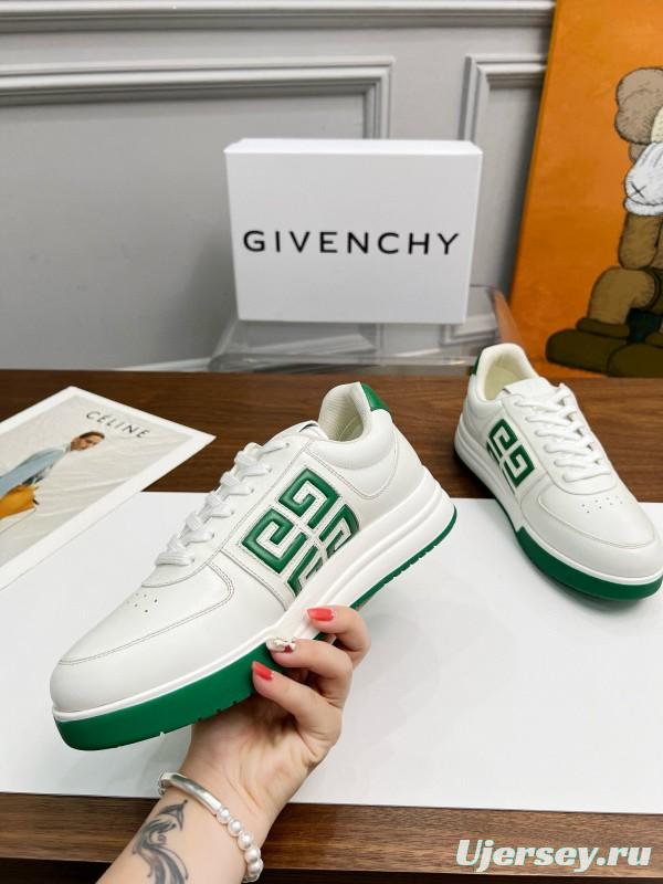 2024 Men Givenchy White Green Leather Sneakers MJ00380
