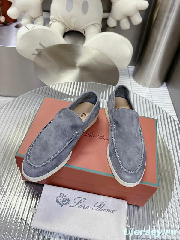 2025 Men LP Gray Suede Loafers LY00260