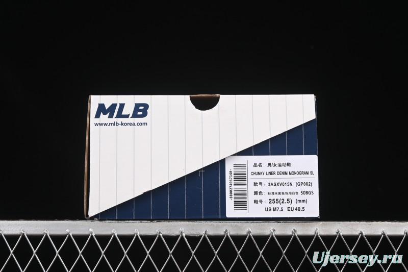 New York Yankees Chunky Liner Embo Monogram Elevated Platform Casual Running Shoes - 3ASXV015N50BGS