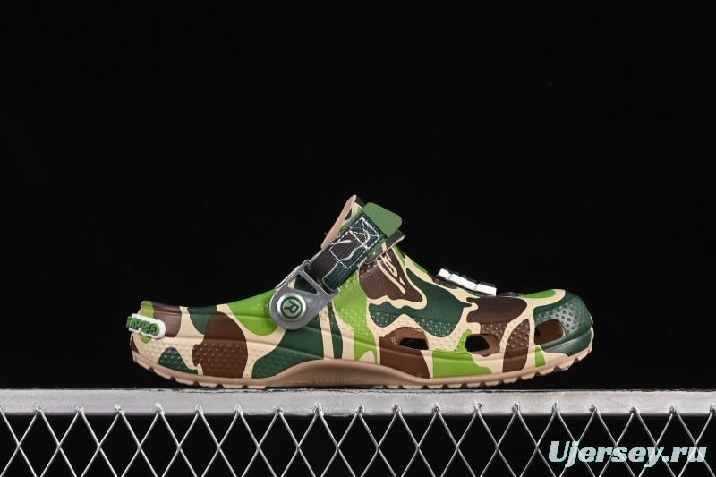 Bape x Crocs Classic Clog Camouflage Print Comfortable Versatile Clog - B.D4