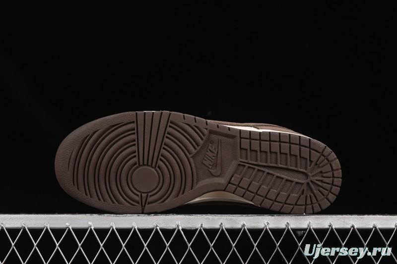 Nike SB Dunk Low White Mocha Low-Top Casual Skate Shoes - FQ8249-104