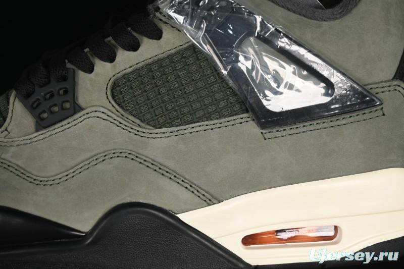 Nike Air Jordan 4 Retro OG Undefeated Collaboration Olive Green Suede - IB1519-200