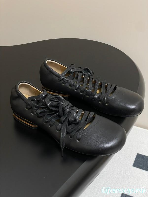 Lemaire 2025 SS Early Spring New Ballet Flats Derby Shoes Flat Sole Chunky Heel Single Shoes - KFY00310