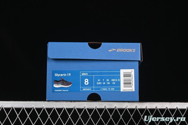 Brooks Glycerin 19 Men's Cushioned Marathon Nitrogen Running Shoes 1103661D059