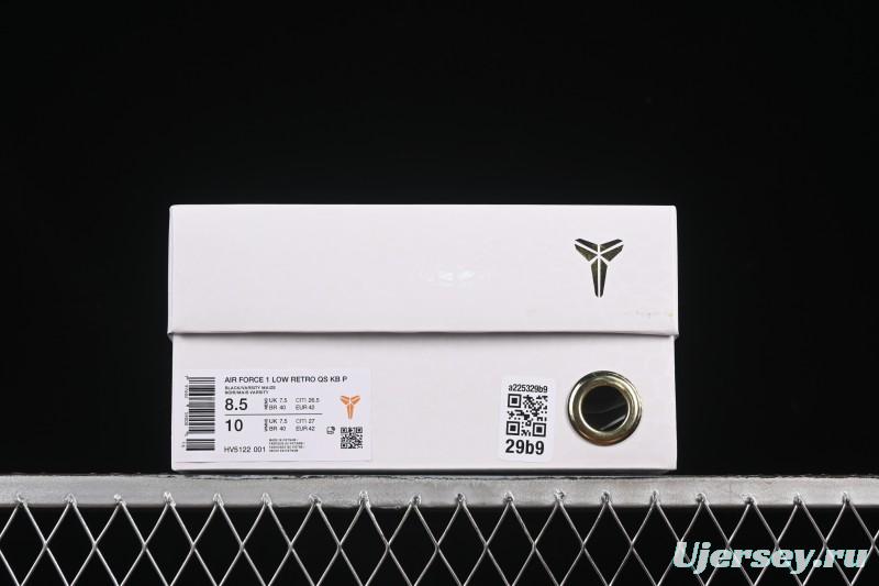 Nike Air Force 1 '07 Low Kobe Full-Grain Leather Casual Sneakers - HV5122-001