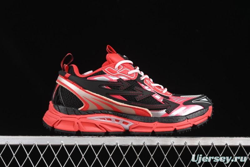 Off-White Be Right Low-Top Lifestyle Casual Shoes in Black Red