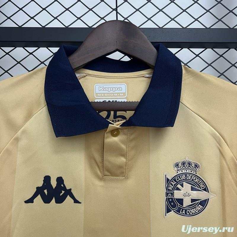 25/26 Deportivo La Coruna Gold Long Sleeve Jersey