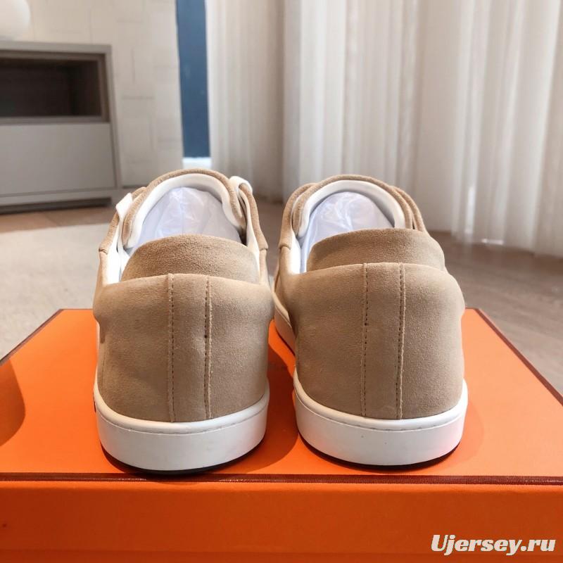 2025 Unisex H Brown Beige Suede Sneakers AS00380
