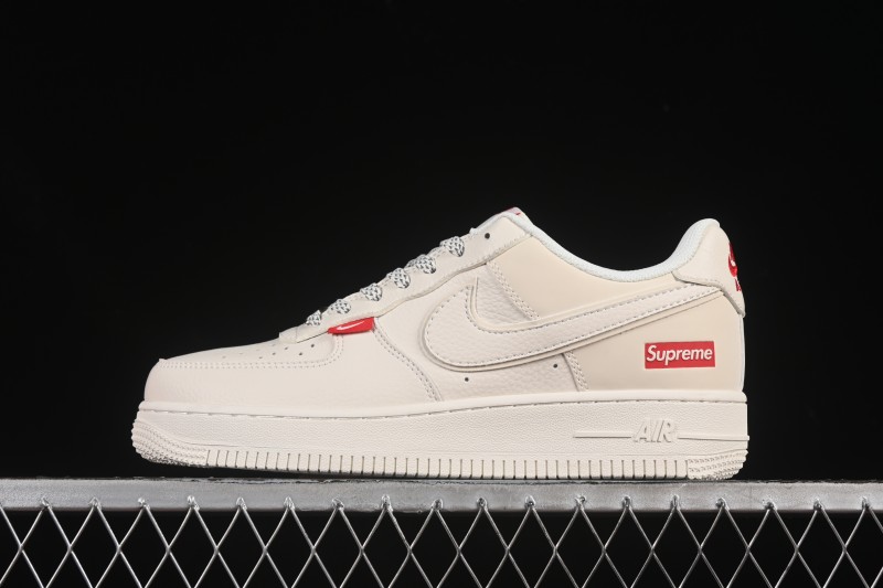 Nike Air Force 1 '07 Low Supreme Collaboration Versatile Beige Casual Sneakers - CS5288-011
