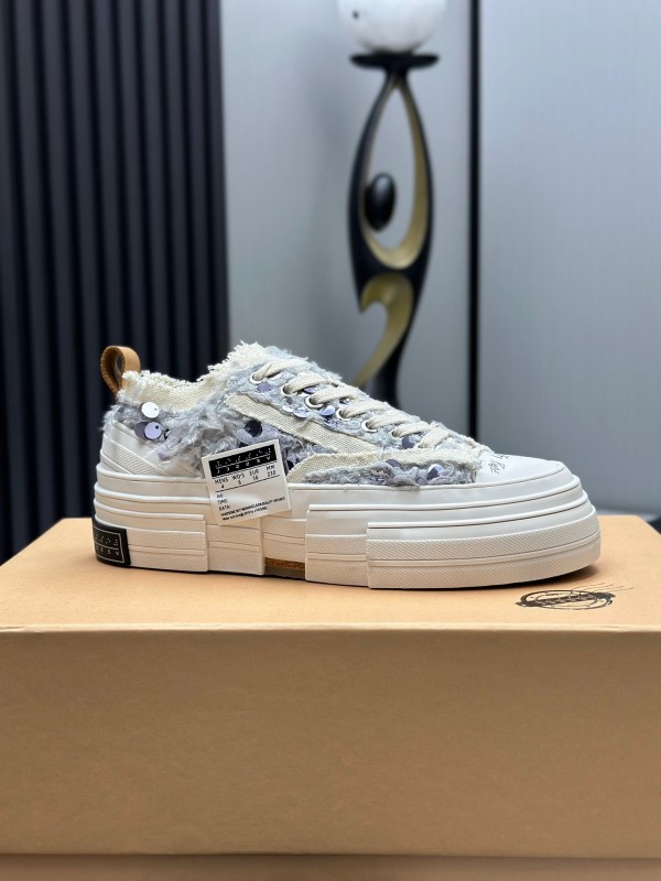 2025 Unisex XVESSEL White Canvas Plimsolls Vulcanization AS00260