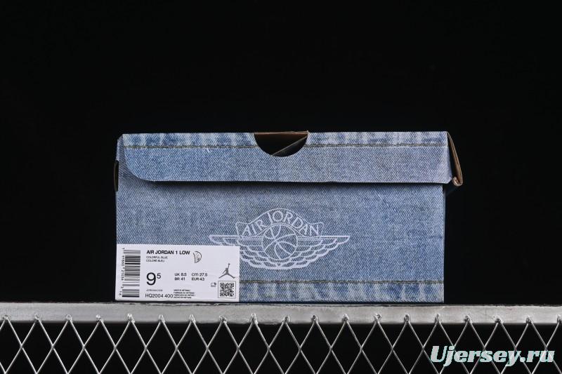Nike Air Jordan 1 Low Worn Blue Denim Casual Sneakers - HQ2004-400