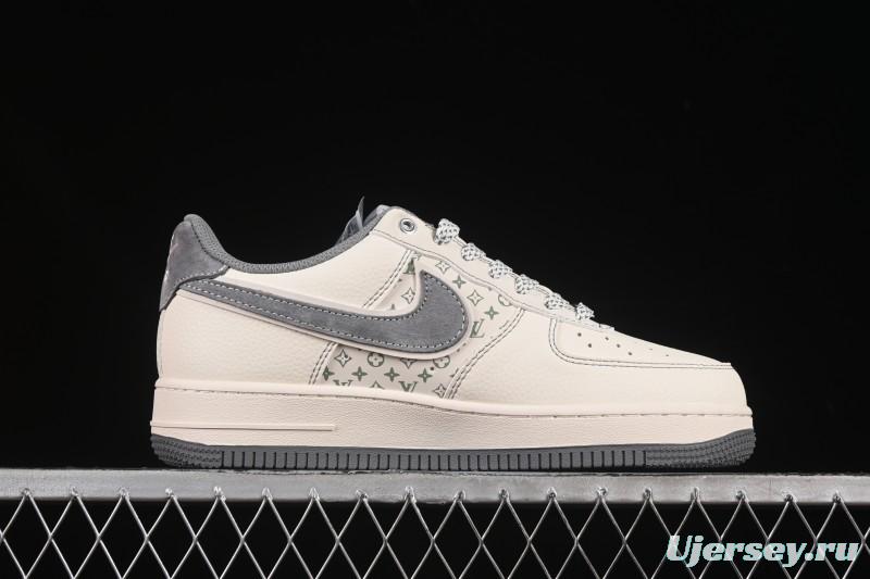 Nike Air Force 1 '07 Low LV Collaboration Light Gray Small Double Hook Casual Sneakers - YX5066-350