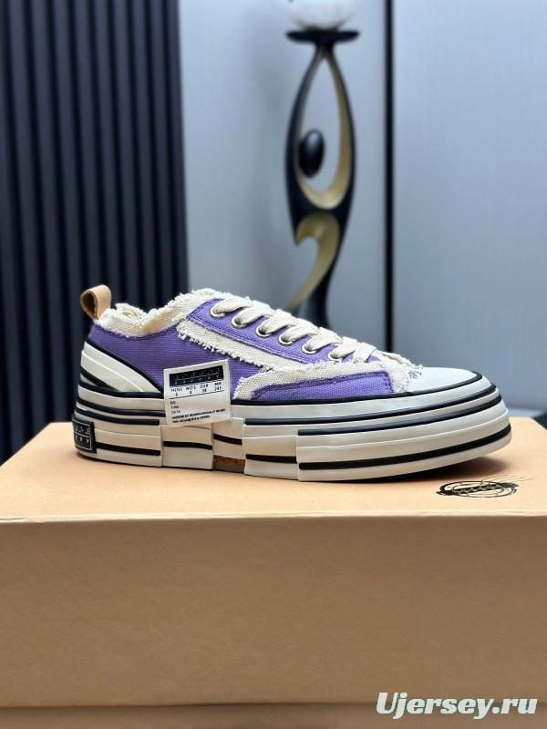 2025 Unisex XVESSEL Purple White Canvas Plimsolls Vulcanized AS00240