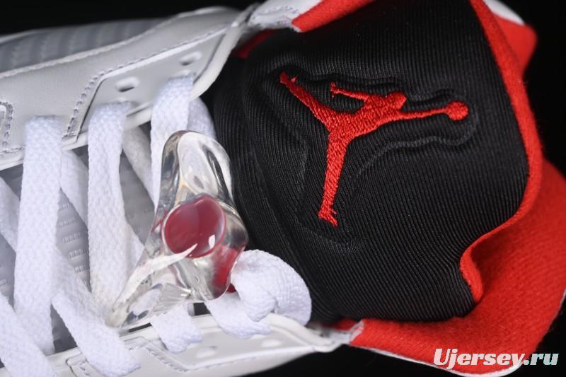 Nike Air Jordan 5 Retro Fire Red Black Tongue Basketball Shoes - HQ7978-101