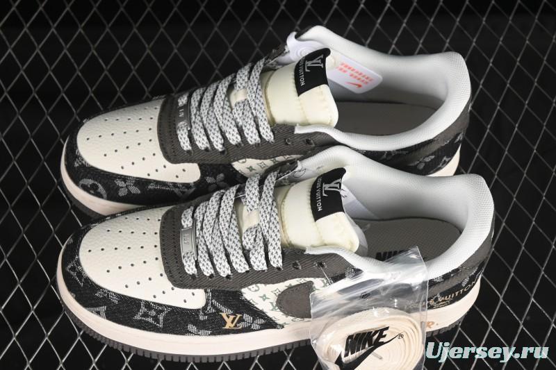 Nike Air Force 1 '07 Low LV Collaboration Black Gold Casual Sneakers - JJ2508-703