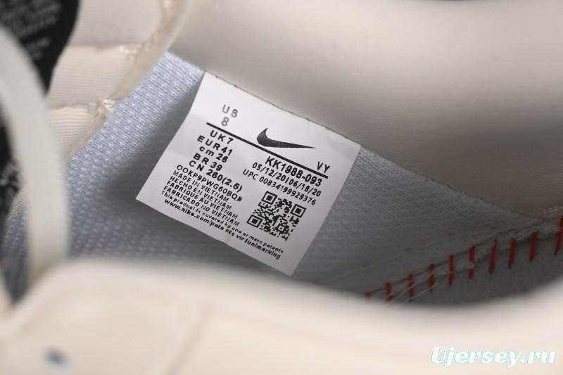 Nike Air Force 1 '07 Low Stussy Collaboration White Gray Casual Sneakers - KK1988-093