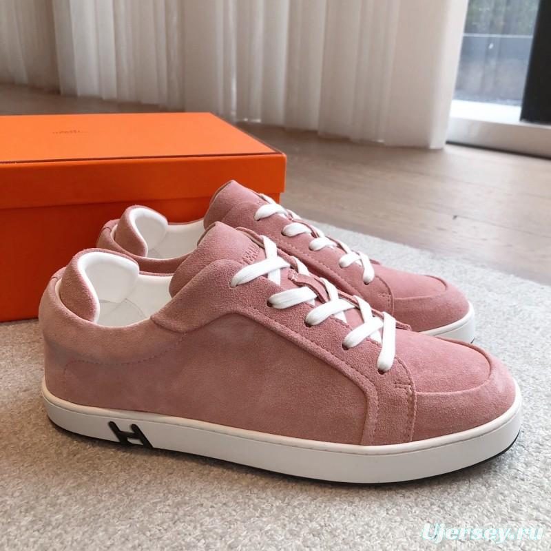 2025 Unisex H Pink Suede Sneakers AS00380