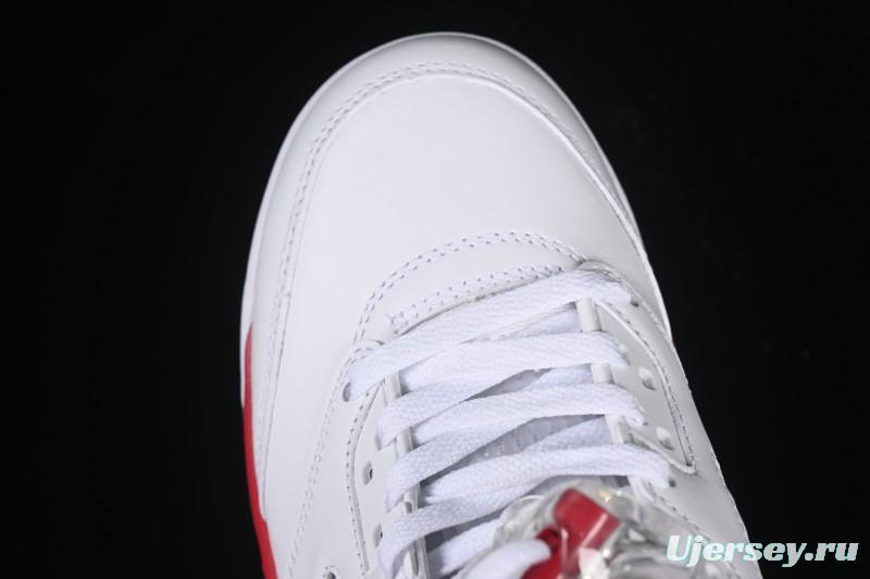 Nike Air Jordan 5 Retro Fire Red Black Tongue Basketball Shoes - HQ7978-101