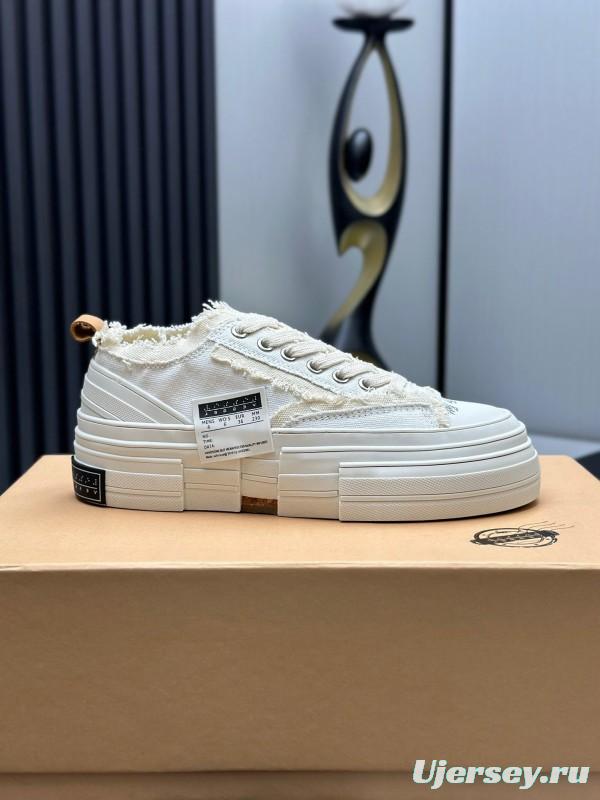 2025 Unisex XVESSEL White Canvas Plimsolls Vulcanized LY00360