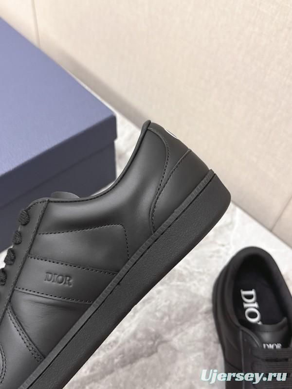 2025 Men Dior Black Leather Sneakers KFY00300