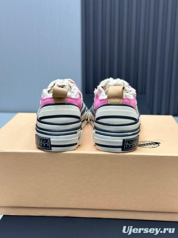 2025 Unisex XVESSEL Pink White Canvas Plimsolls Vulcanized AS00240
