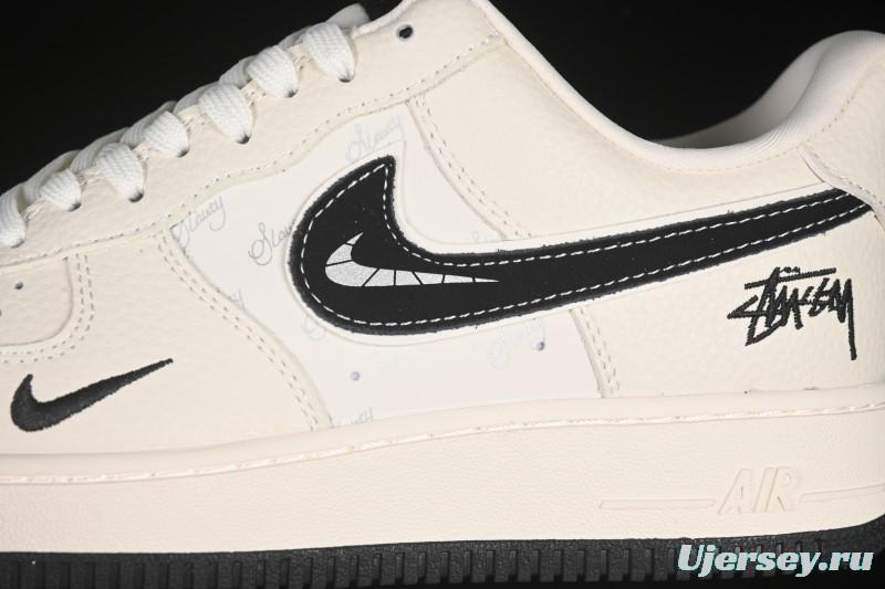 Nike Air Force 1 '07 Low Stussy Collaboration White Gray Casual Sneakers - KK1988-093