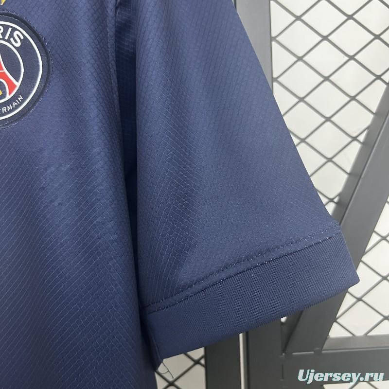 1 Star 24/25 PSG Home Jersey With 25 Champions Printing