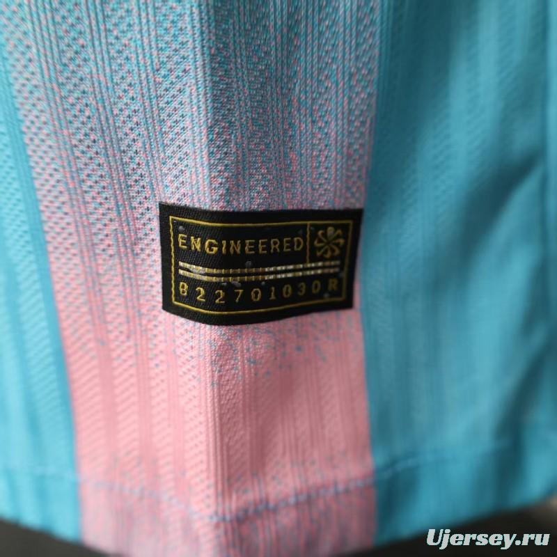 Player Version 25/26 Barcelona Sky Blue with Pink Gradient Stripe Jersey