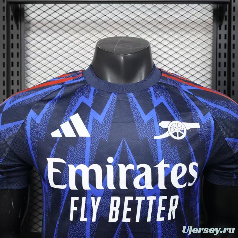 Player Version 25/26 Arsenal Third Blue with Geometric Lightning Pattern Jersey