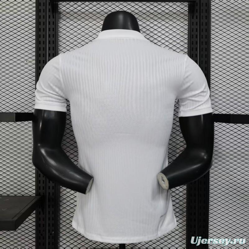 Player Version 25/26 Barcelona White with Blue and Red Brush Stroke Jersey