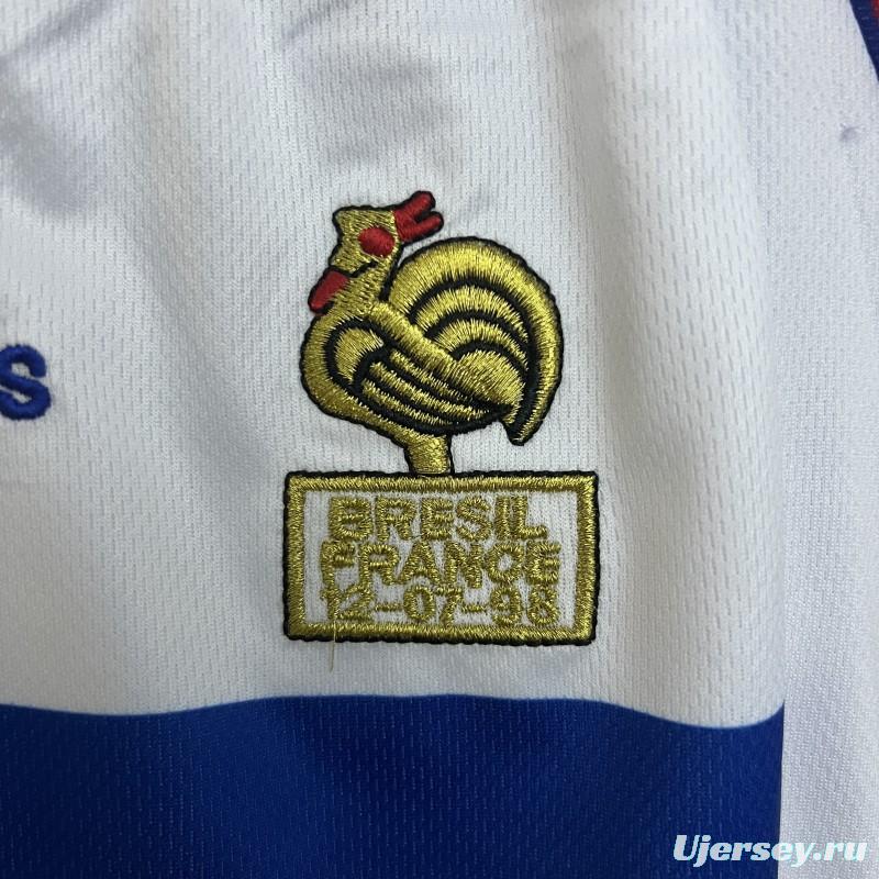 Retro 1998 Kids France Away Size 16-28 Jersey
