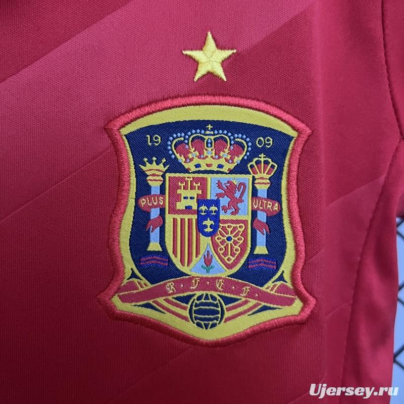 Retro 2012 Kids Spain Home Size 16-28 Jersey