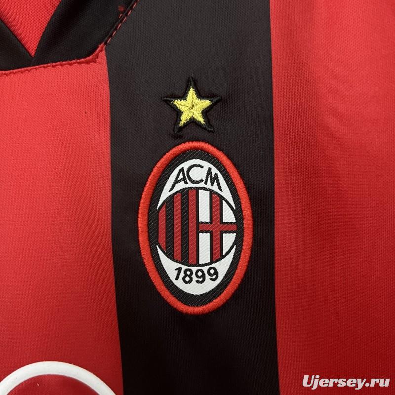 Retro 98/99 Kids AC Milan Home Size 16-28 Jersey