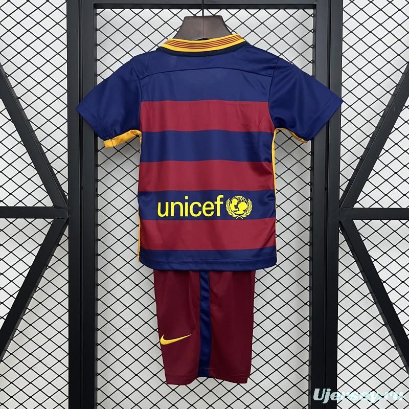 Retro 15/16 Kids Barcelona Home Size 16-28 Jersey
