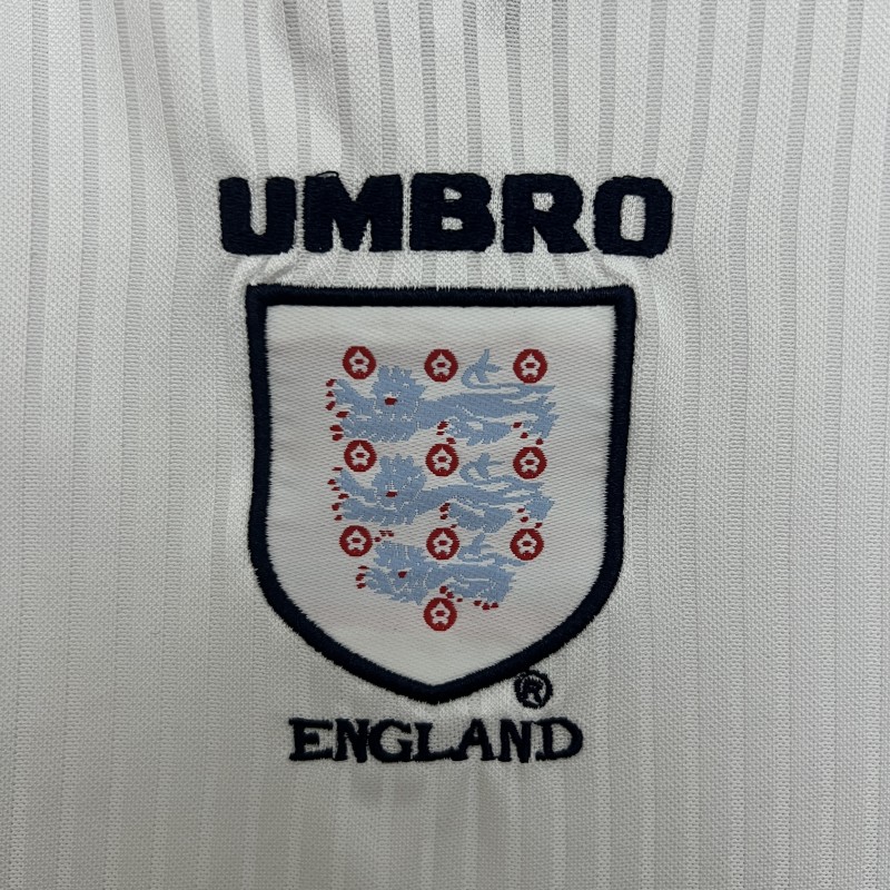 Retro 1998 Kids England Home Size 16-28 Jersey