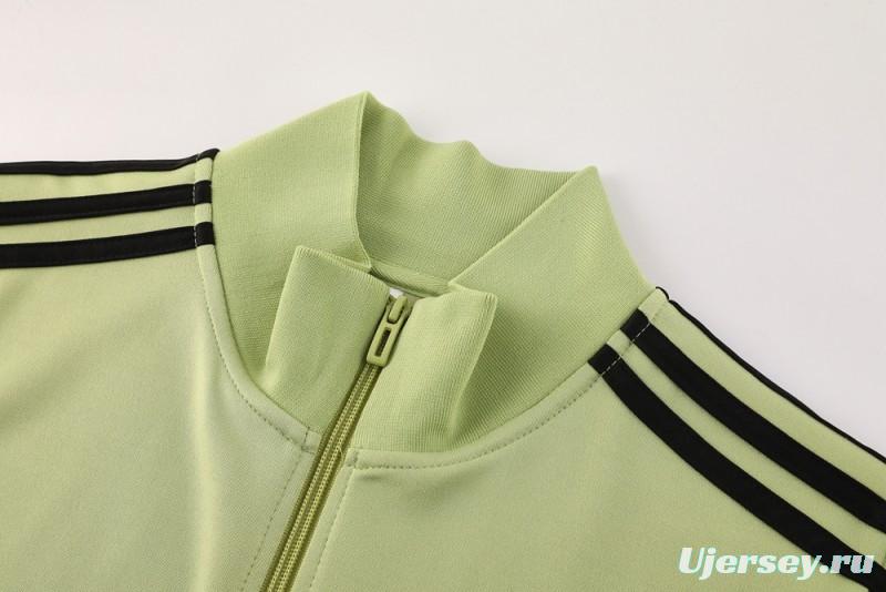 2025 Adidas Light Green/Black Full Zipper Jacket +Long Pants