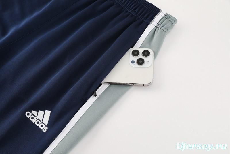 25/26 Real Madrid Navy/Grey Full Zipper Jacket +Long Pants