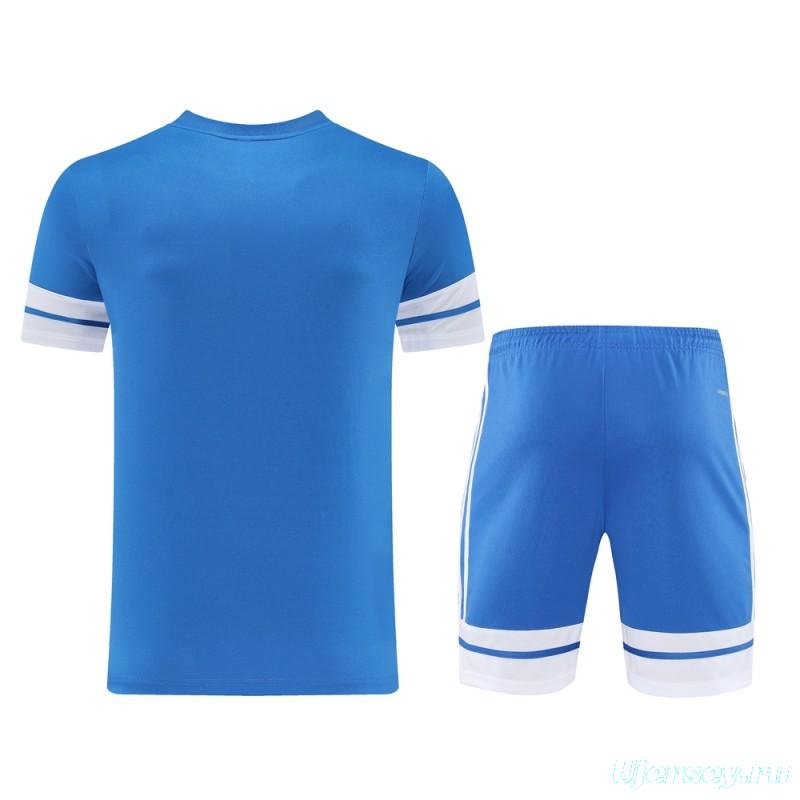 2025 Adidas Blue Short Sleeve Jersey+Shorts