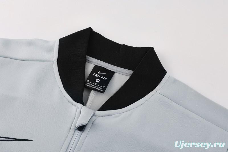 2025 NIKE Grey Full Zipper Jacket + Long Pants