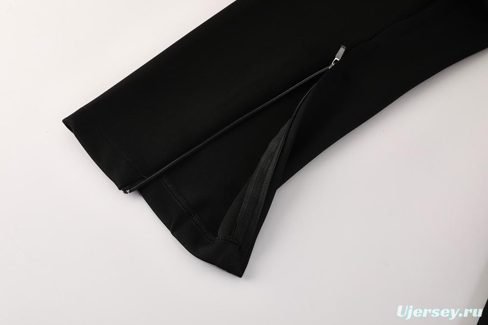 2025 Nike Orange/Black Full Hoodie Zipper Jacket +Long Pants