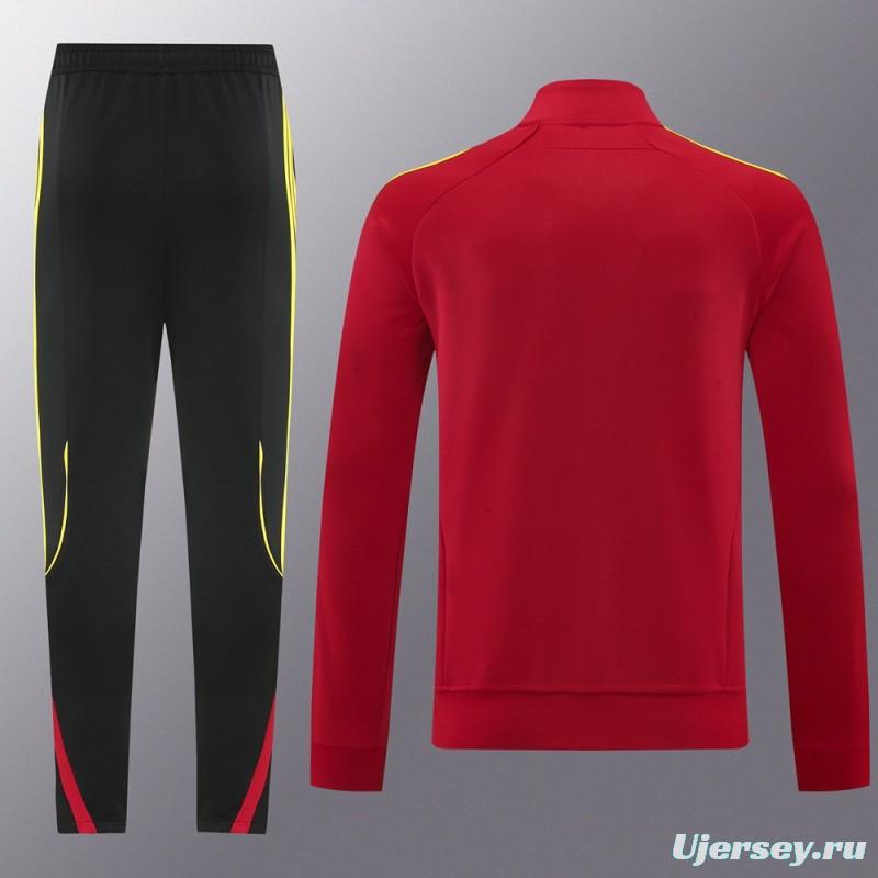 25/26 Arsenal Red Full Zipper Jacket +Long Pants
