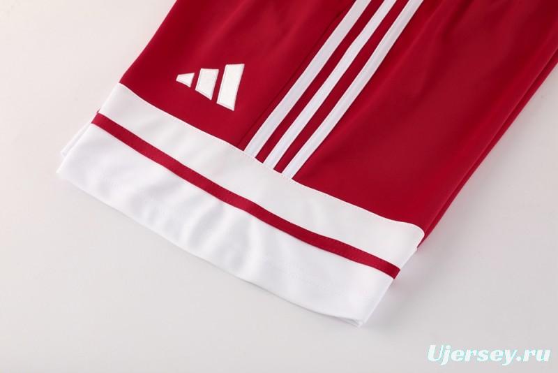 2025 Adidas Red Short Sleeve Jersey+Shorts